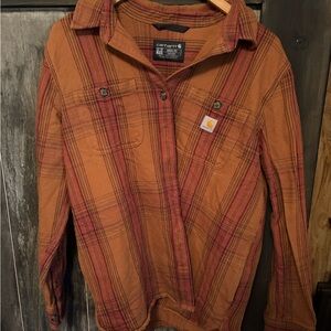 Carhartt Women's Rust Plaid Utility Jacket